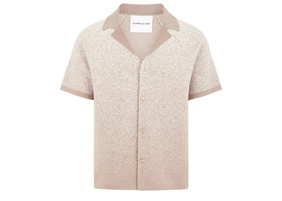 Manière De Voir Streetwear Manière De Voir Ombre Knit Revere Shirt Beige/White