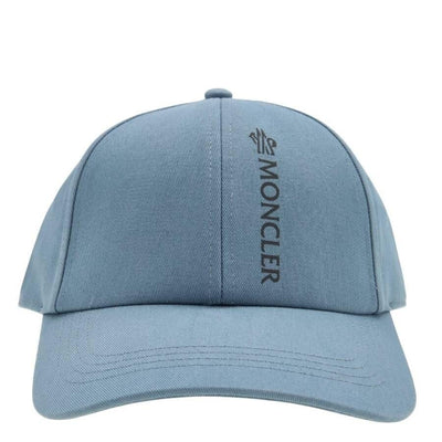 Moncler Accessories Moncler Logo Print Baseball Cap Blue