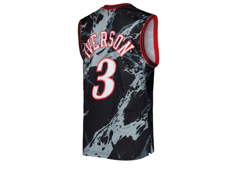 NBA Streetwear Mitchell & Ness Philadelphia 76ers Sixers Allen Iverson Marble Jersey