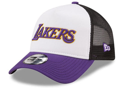 New Era Accessories LA Lakers Team Colour Purple A-Frame Trucker Cap