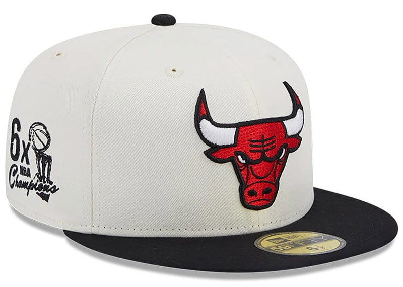 New Era Chicago Bulls 59Fifty NBA Men's Fitted Hat Cap Black-Red