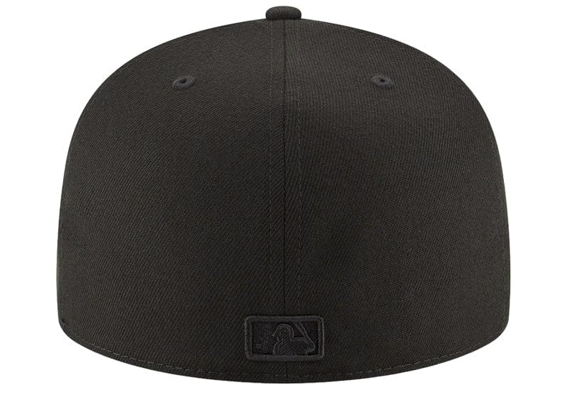 New Era Accessories New Era Atlanta Braves Blackout Basic 59FIFTY Fitted Hat Black