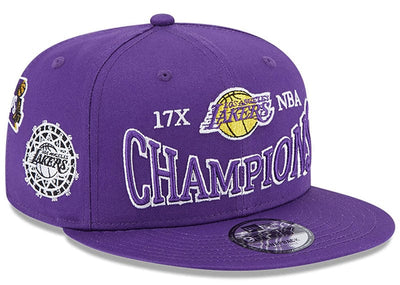 New Era Streetwear New Era Los Angeles Lakers Champions Patch 9FIFTY True Purple Snapback