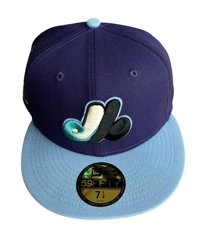 New Era Accessories New Era Montreal Expos 59FIFTY Fitted Hat Purple Light Blue 7 1/4
