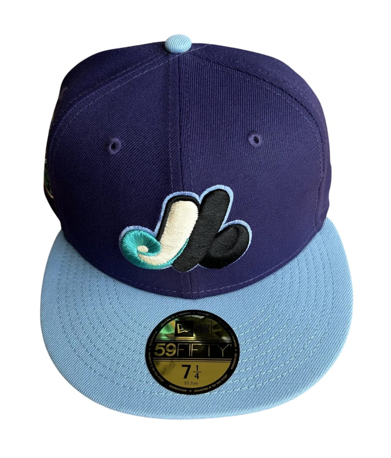 New Era Accessories New Era Montreal Expos 59FIFTY Fitted Hat Purple Light Blue 7 1/4