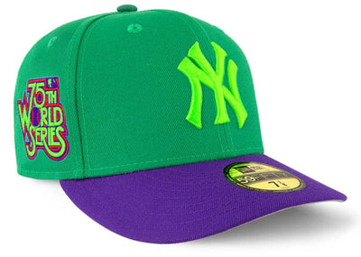 New Era Accessories New Era New York Yankees Green and Purple 75th World Series Fitted Hat 7 3/8