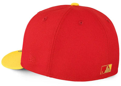 New Era Accessories New Era New York Yankees Red and Yellow 1998 World Series Fitted Hat 7 1/2