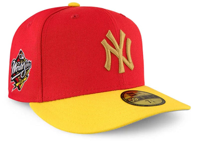 New Era Accessories New Era New York Yankees Red and Yellow 1998 World Series Fitted Hat 7 3/8