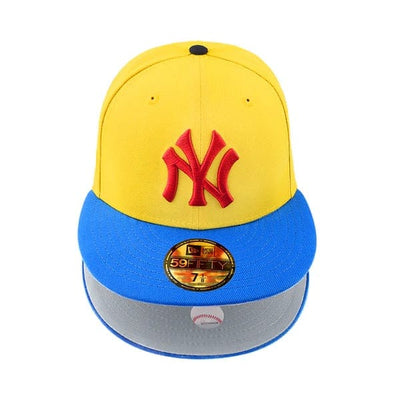 New Era Accessories New Era New York Yankees Yellow and Varsity Blue 1949 World Series Fitted Hat 7 1/2