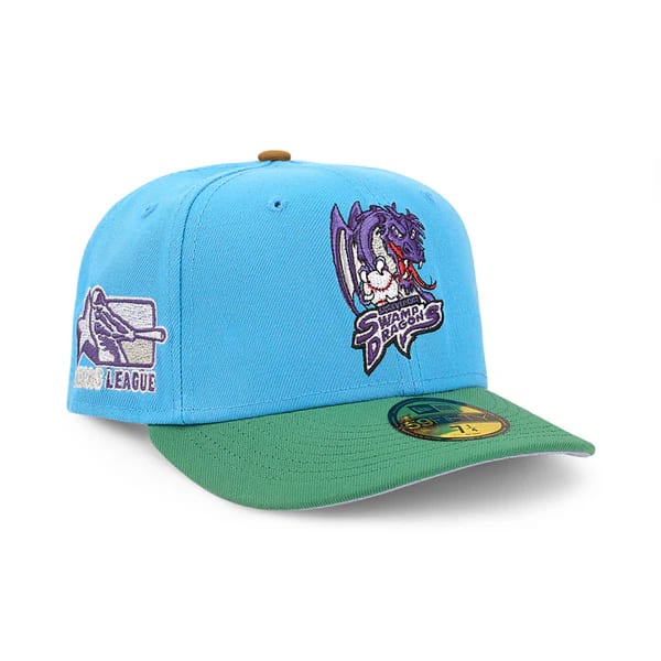 New Era Accessories New Era Shreveport Swamp Dragons Blue and Green Fitted Hat 7 1/2