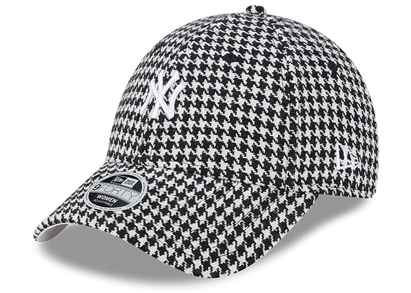 New Era Streetwear New York Yankees 9FORTY Womens Houndstooth Black Cap