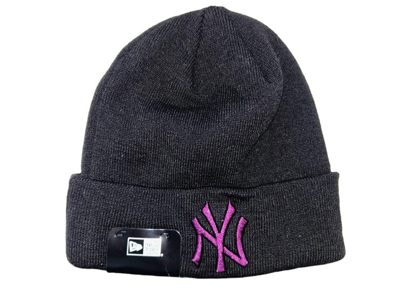 New Era Streetwear New York Yankees New Era Magenta Logo Black Beanie