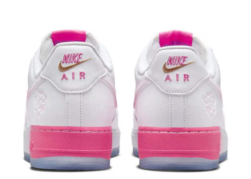 Air force 1 womens pink outlet  and  white flowers