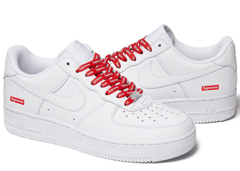 Nike air force 1 low supreme white release date best sale