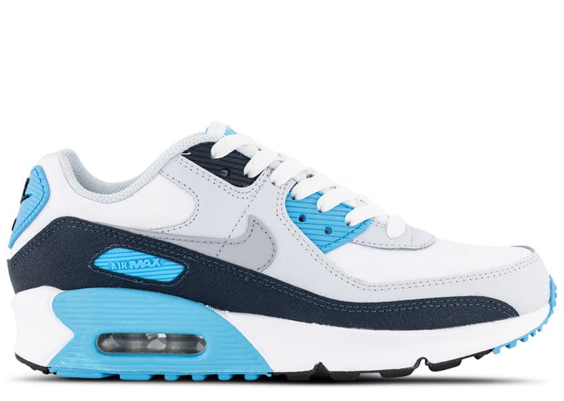 Nike sneakers Nike Air Max 90 White Baltic Blue Armory Navy Wolf Grey (GS)