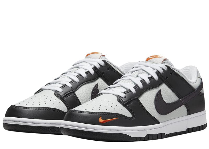 Nike Dunk Low Grey Black Orange Mini Swoosh – Court Order