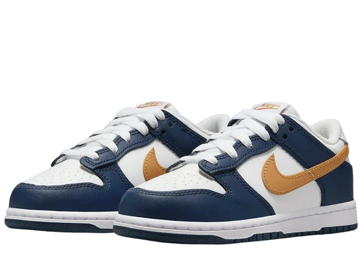 nike dunk low gs midnight navy white