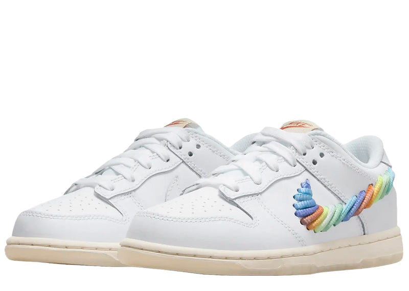 Nike sneakers Nike Dunk Low SE Rainbow Lace Swoosh White (PS)