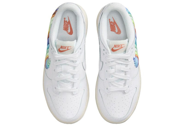 Nike Dunk Low SE White sneakers rainbow lace swoosh mens size 6.5 Nike DUNK Low SE  main image 4