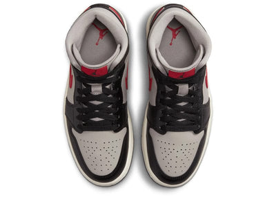 Nike Sneakers Womens Air Jordan 1 Mid 'Black College Grey'