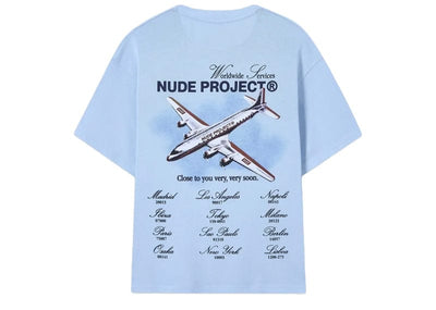Nude Project Streetwear Nude Project Plane Tee Skyway Blue