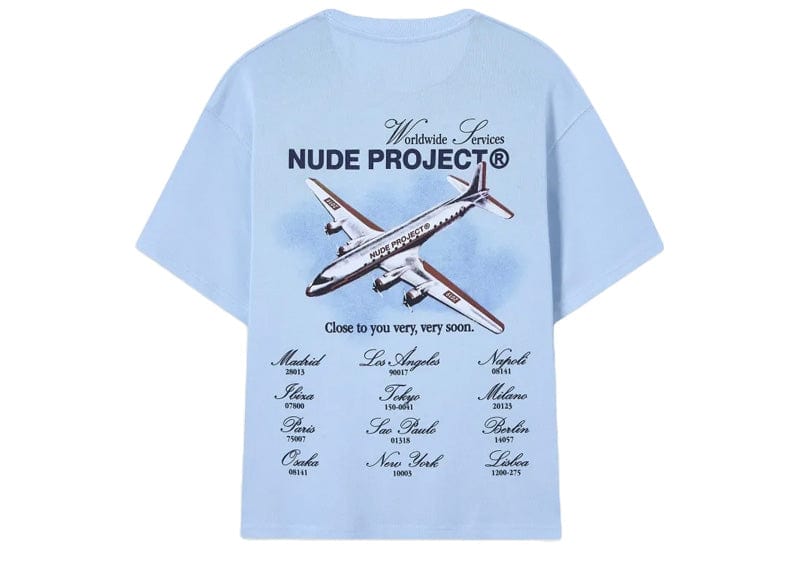 Nude Project Streetwear Nude Project Plane Tee Skyway Blue