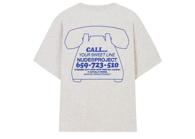 Nude Projects Streetwear Nude Project Call Tee Grey Melange