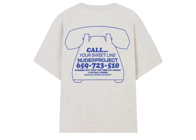 Nude Projects Streetwear Nude Project Call Tee Grey Melange