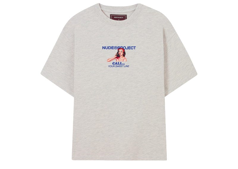 Nude Projects Streetwear Nude Project Call Tee Grey Melange