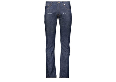 Off-White Streetwear Off-White 5 Pocket  Slim Fit Staff Jeans - Blue