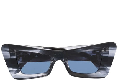 OFF-WHITE streetwear OFF-WHITE Accra Cat-Eye Marbled Sunglasses Navy Blue/Multi/Blue (OERI027S22PLA0014945)
