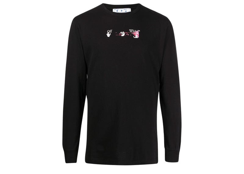 OFF-WHITE streetwear OFF-WHITE Acrylic Arrow L/S T-Shirt Black