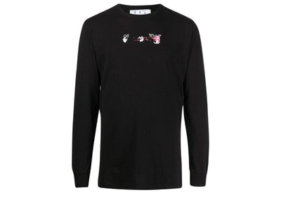 OFF-WHITE streetwear OFF-WHITE Acrylic Arrow L/S T-Shirt Black