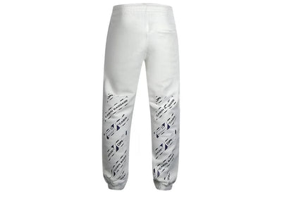 Off-White Streetwear Off-White Airport Tape Logo Sweatpants White