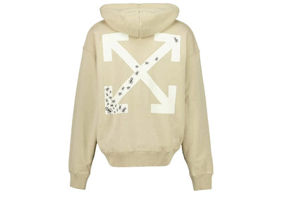 Off-White Streetwear Off-White Ants Arrow Skate Hoodie Beige