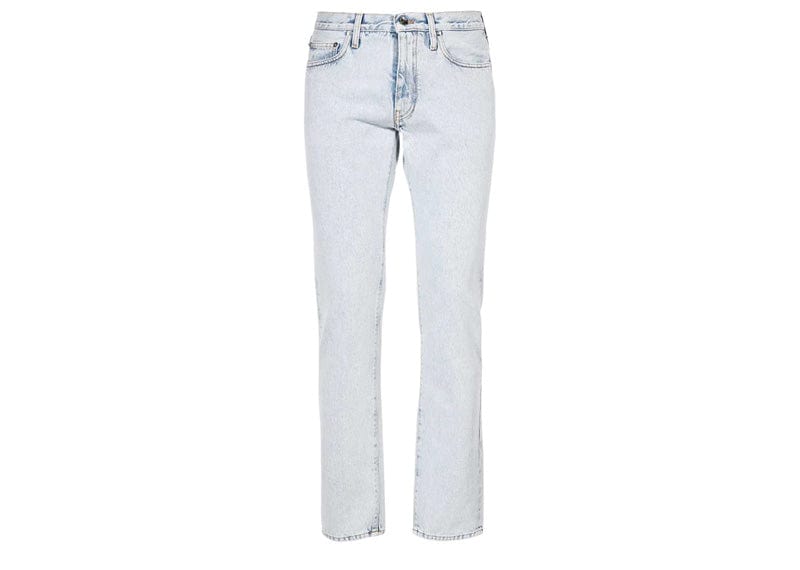 品質保証OFF-WHITE Slim Fit Bleached Jeans デニム パンツ