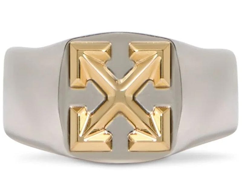 Off-White Accessories Off-White Arrow Ring Bicolor Silver Gold