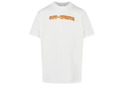 OFF-WHITE streetwear OFF-WHITE Arrows-Print Crewneck T-Shirt White/Orange