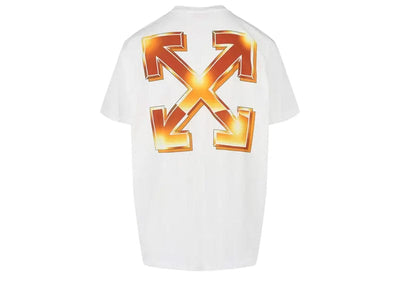 OFF-WHITE streetwear OFF-WHITE Arrows-Print Crewneck T-Shirt White/Orange