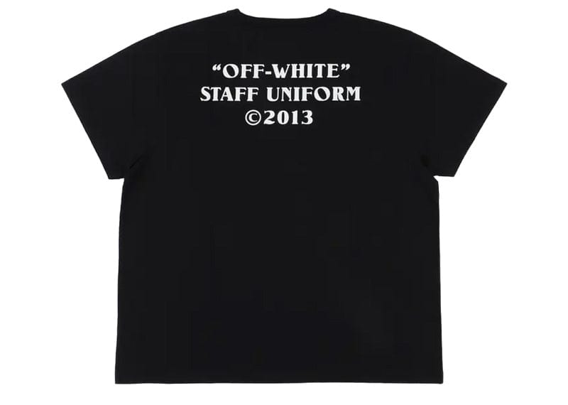 Off-White Streetwear Off-White Black Staff Uniform T-Shirt