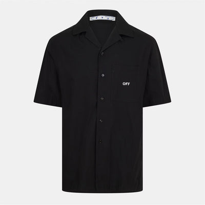 Off-White Streetwear Off-White Brick Arrow Bowling Shirt Black
