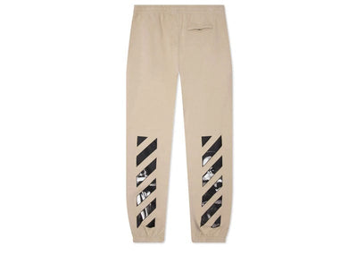 OFF-WHITE streetwear OFF-WHITE Caravaggio Saint Jerome Writing Diag Slim Fit Sweatpants Beige/Black/White