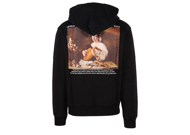 OFF-WHITE streetwear OFF-WHITE Caravaggio The Lute Player Hoodie Black/Multi