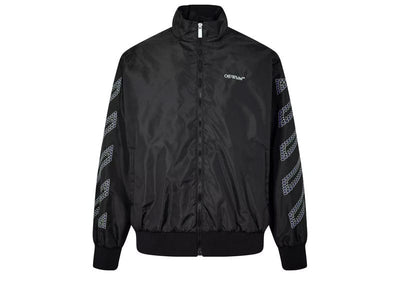 OFF-WHITE Streetwear OFF-WHITE Diag Outl Nylon Faille Track Jacket Black