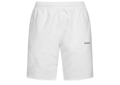 Off-White Streetwear Off-White Diagonal Helvetica Sweatshorts White Black