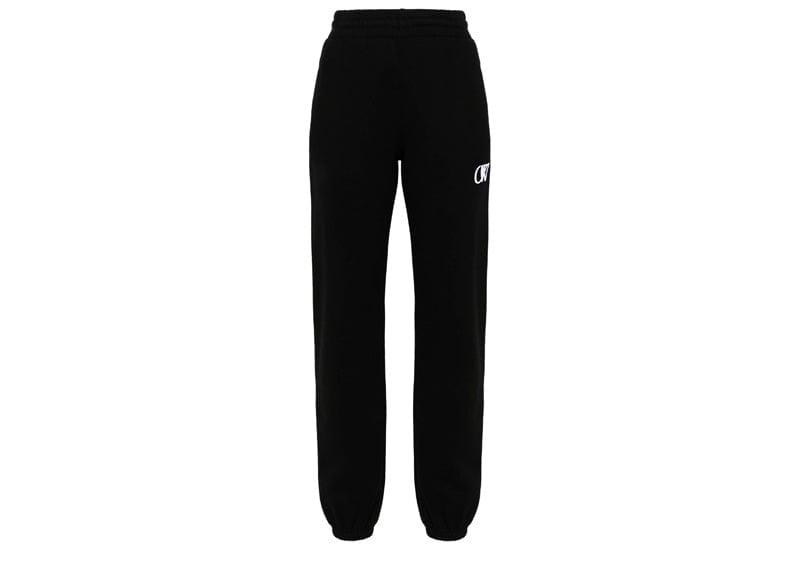 Off-White Streetwear Off-White Embroidered-Logo Cotton Sweatpants Black