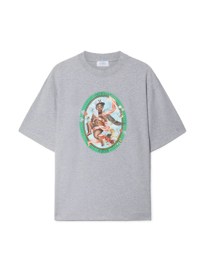 OFF-WHITE Streetwear OFF-WHITE Fresco Oval Skate S/S Tee Grey