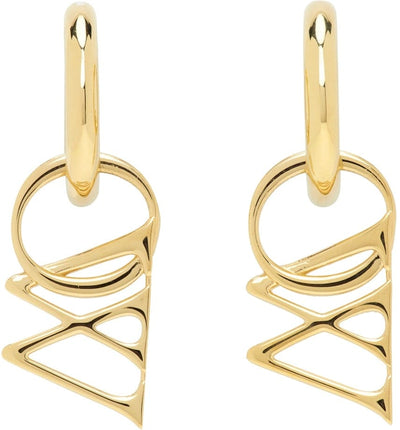 Off-White Accessories Off-White Gold OW Hoop Earrings
