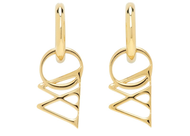 Off-White Accessories Off-White Gold OW Hoop Earrings