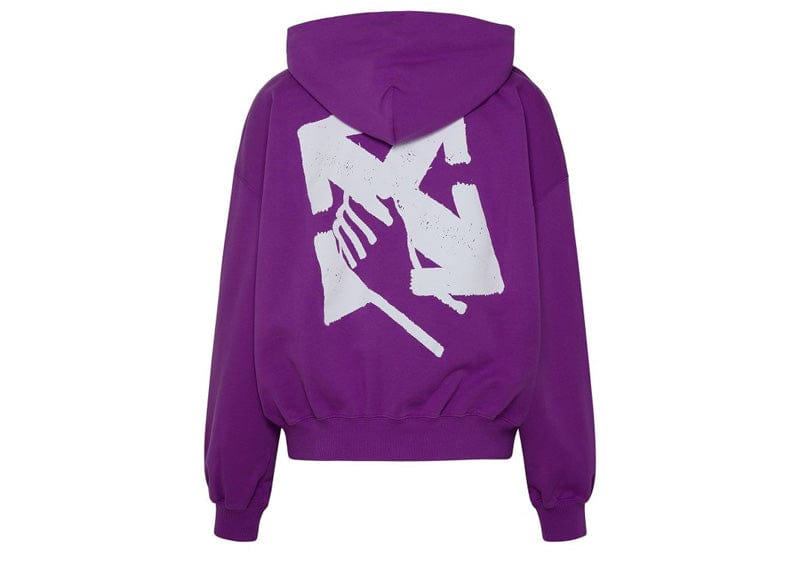 OFF-WHITE streetwear OFF-WHITE Hand Arrow Boxy Hoodie Orchid/White